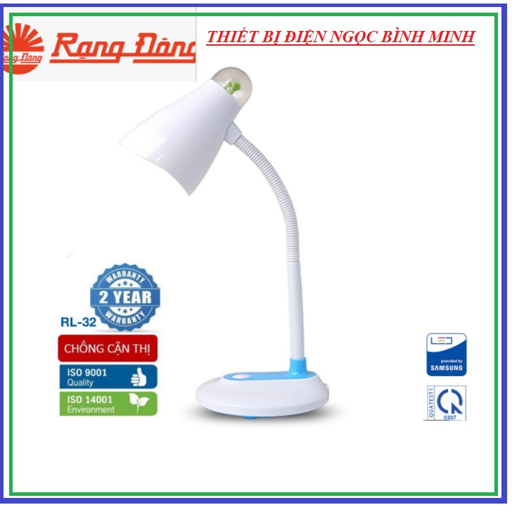 Đèn bàn LED bảo vệ thị lực Rạng Đông RD-RL 32 Led ánh sáng vàng