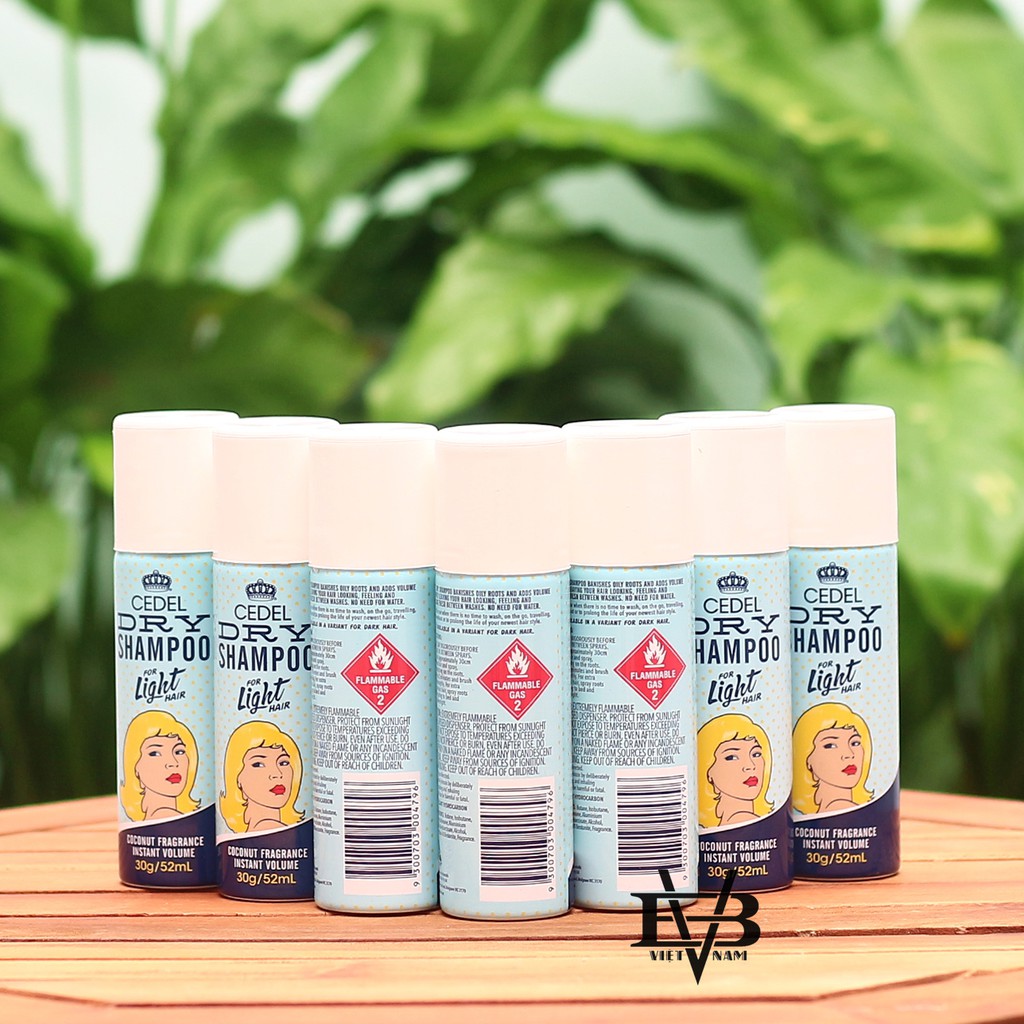 [CHÍNH HÃNG ÚC] Dầu gội khô CEDEL For Light Hair và For Dark Hair 30g/52ml cao cấp chính hãng chất lượng ÚC