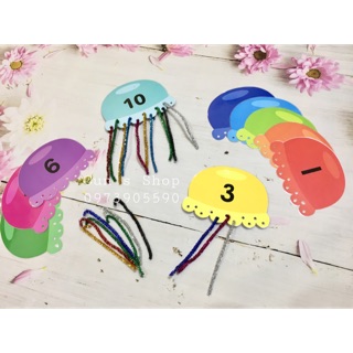 Học liệu tập đếm - Jelly Fish busy bag