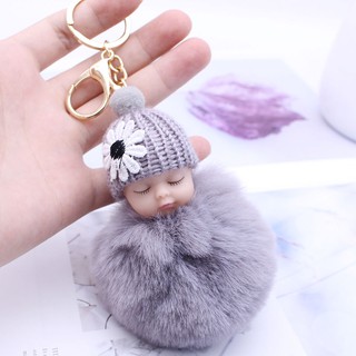 Móc khóa búp bê em bé đang ngủ dễ thương chất lượng cao 1218l