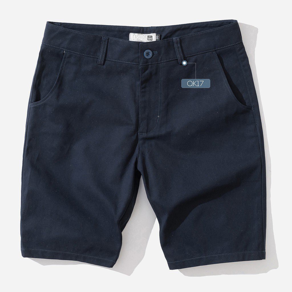 Quần short kaki cạp cứng, quần kaki mềm mịn thời thời trẻ trung, phong cách Hàn Quốc - Màu Đen