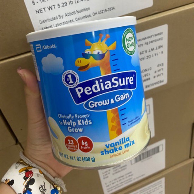 Combo Thùng 6 hộp sữa Pediasure Go &amp; Gain Vani 400g