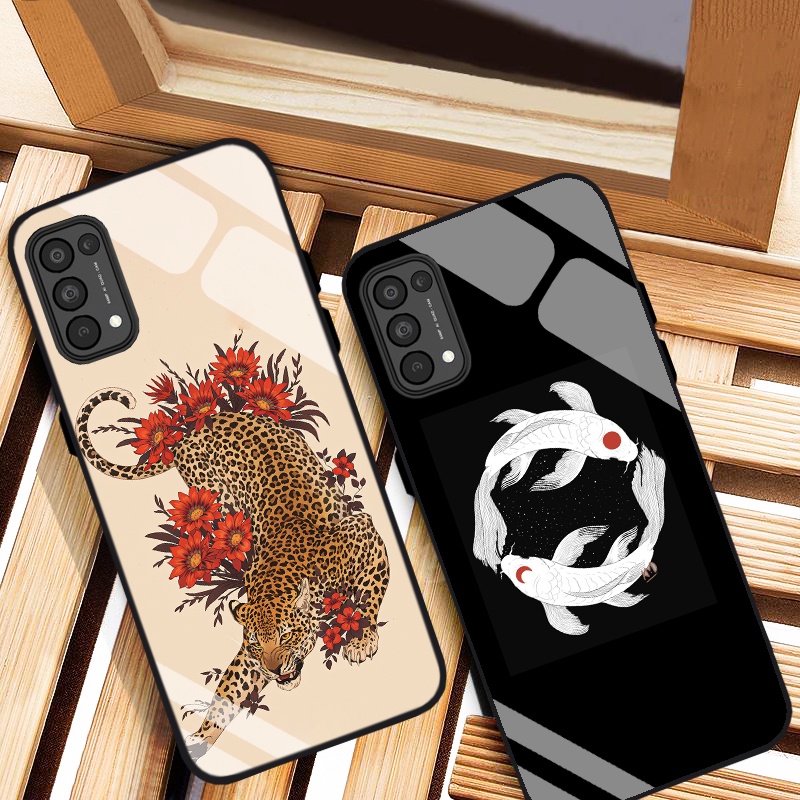 Ốp Lưng Oppo Reno 4, Reno 4 Pro, Reno 5, Reno 5 Pro Mặt kính cường cao cấp, sáng bóng, Thiết kế độc quyền