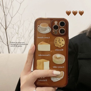 Ốp điện thoại trong suốt màu dạ quang hình món tráng miệng độc đáo cho iPhone 13promax Apple iphone12 xs/x 7/8p 11