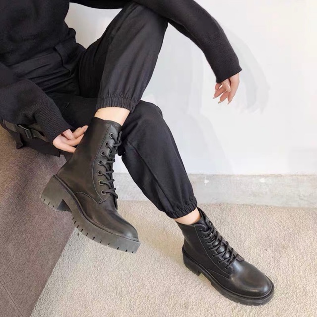 Thanh lý size 39 có sẵn - Boots cổ cao khoá sau - Lady boots
