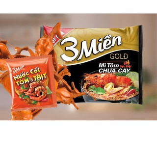 Set 5 gói mì tôm 3 miền 65g