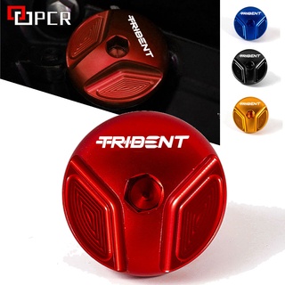 Dành cho triumph trident 660 2021 trident660 trident 750 900 phụ kiện xe máy nhôm cnc động cơ cắm nắp dầu phụ bao
