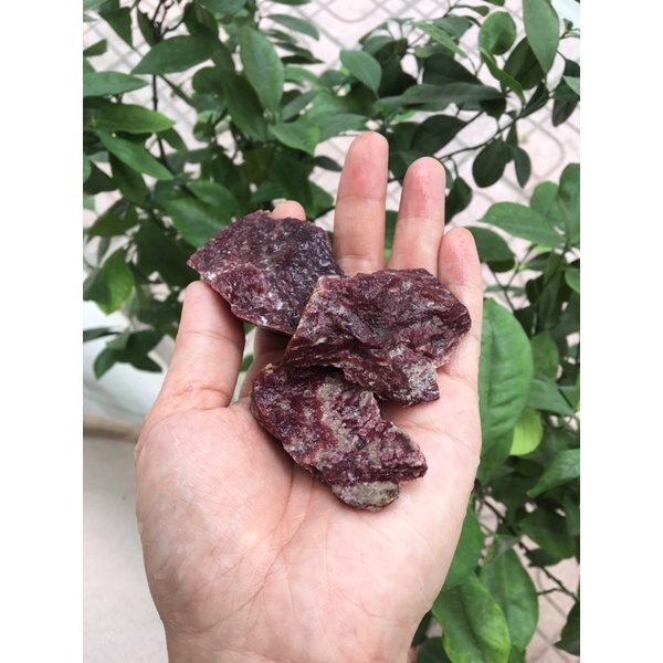 100gr Đá Thô Dâu Tây Hồng Raw Pink Strawberry Stone