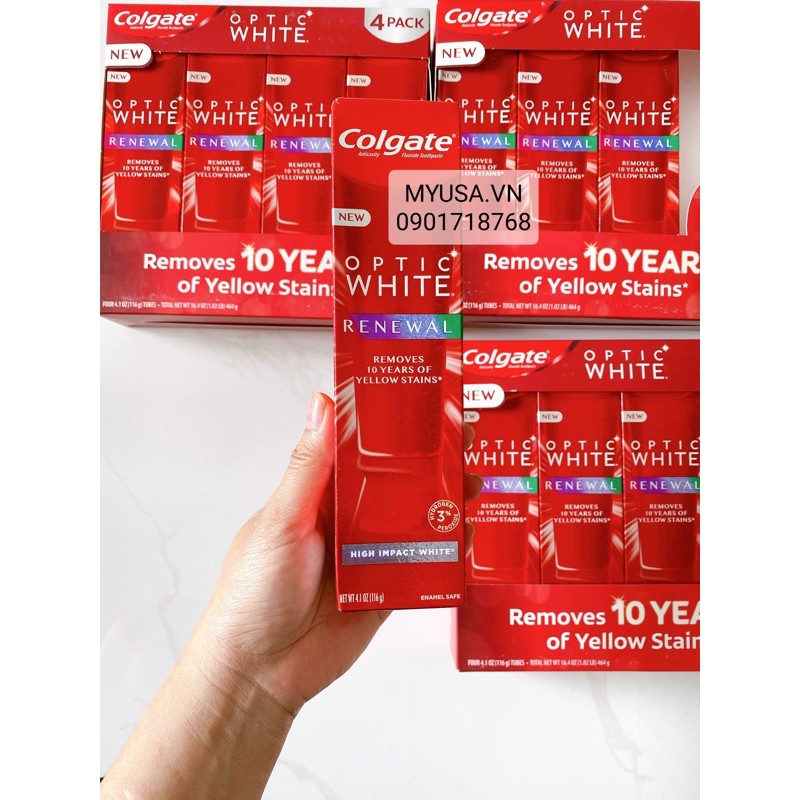 Kem danh rang ❤Kem đánh răng Colgate Optic White Renewal/Advanced