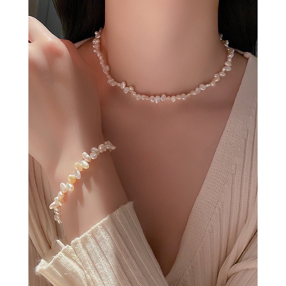 Vòng cổ chocker ngọc trai nhân tạo Her Acessories Dây chuyền choker nữ sang trọng
