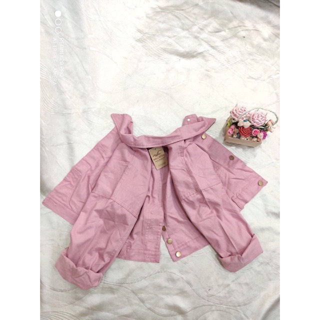 Áo khoác kaki nút lưng, kèm ảnh thật