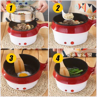NỒI LẨU MINI ĐA NĂNG CÓ TAY CẦM ( TẶNG KÈM GIÁ HẤP )