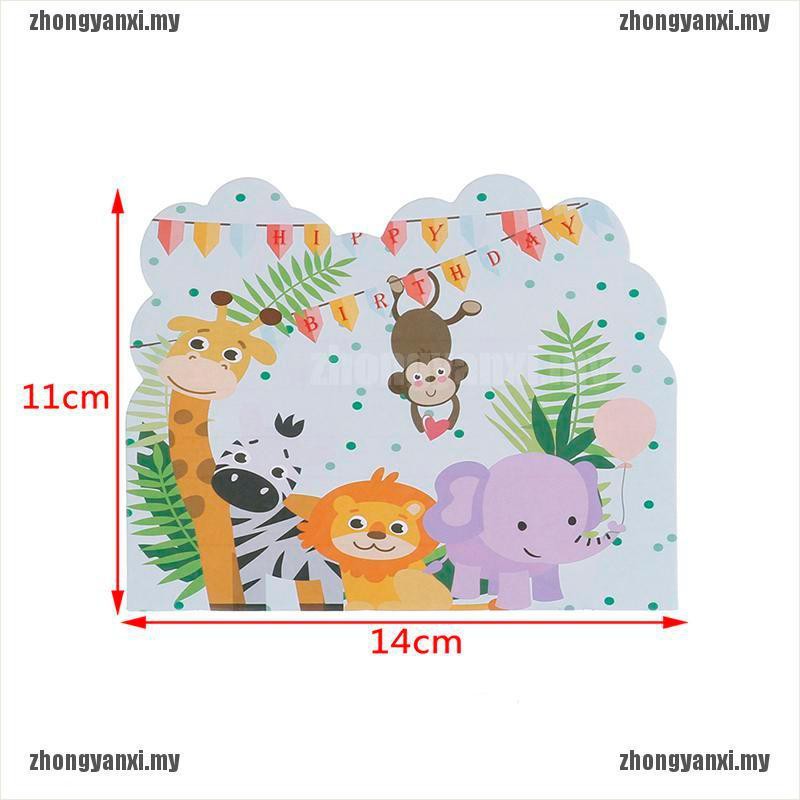 Set 10 Thiệp Mời Chủ Đề Safari Độc Đáo Trang Trí Tiệc Cưới / Sinh Nhật