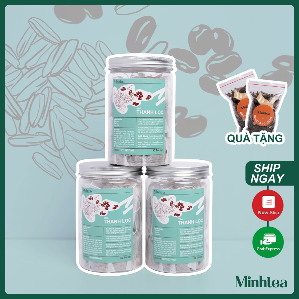 Trà Gạo Lứt Đỗ Đen Hoa Nhài Detox Thanh Lọc Minhtea detox giúp thon gọn sảng khoái ngủ ngon tốt cho sức khoẻ | BigBuy360 - bigbuy360.vn