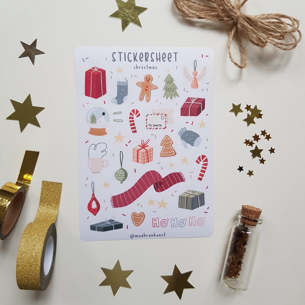 Sticker Trang Trí Sổ - Chủ Đề Giáng Sinh - SS CHRISTMAS - Sổ Đựng Card - Trang Trí LOMO - Trang Trí TOPLOADER