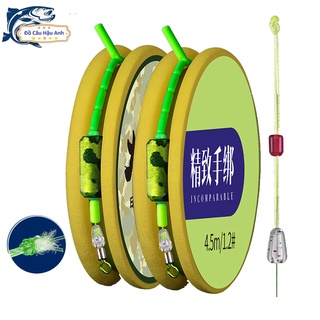 Trục Câu Đài Buộc Sẵn Huỳnh Quang Gia Cố Dây PE Cước Câu Cá Ngày Đêm Cao Cấp DC26