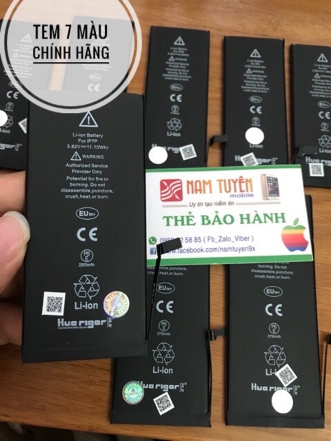 Pin iphone bảo hành 1 năm 5 5s 6 6s 6s plus 7 7plus 8plus. Tặng kèm Seal Dán Pin