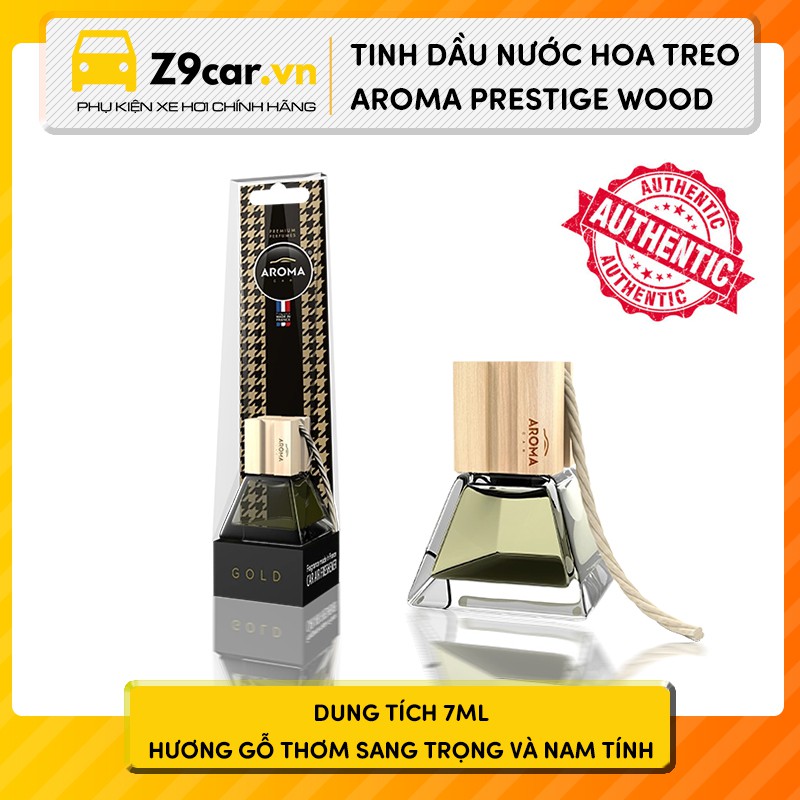 Tinh dầu nước hoa treo xe hơi Aroma Prestige Wood nhập khẩu EU