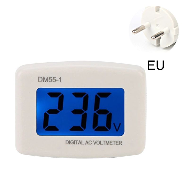 Máy Đo Điện Áp Dm55-1 Ac 80-300v Màn Hình Lcd Kỹ Thuật Số