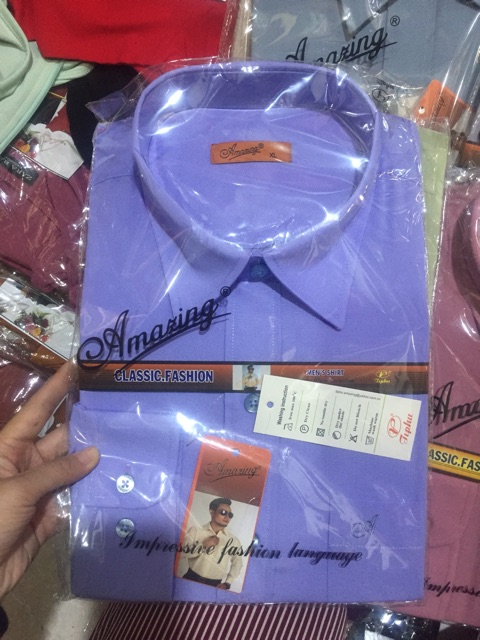 Áo sơ mi màu nam cao cấp size 40kg-80kg