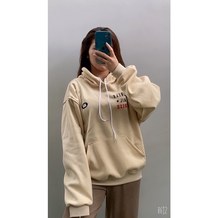 Áo hoodie nữ nam in hình bức thư nhỏ cá tính, áo hoodie chất nỉ dày dặn, hàng trendy 2022 GZHD078