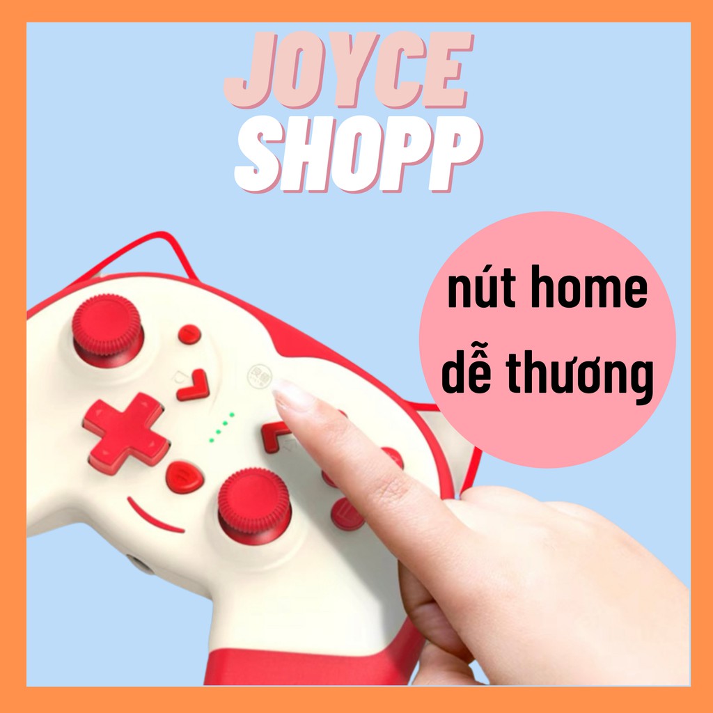 Tay cầm mini không dây IINE tai Chó có led wakeup/turbo/marco cho Nintendo Switch /Nintendo Switch Lite/ pc/ android