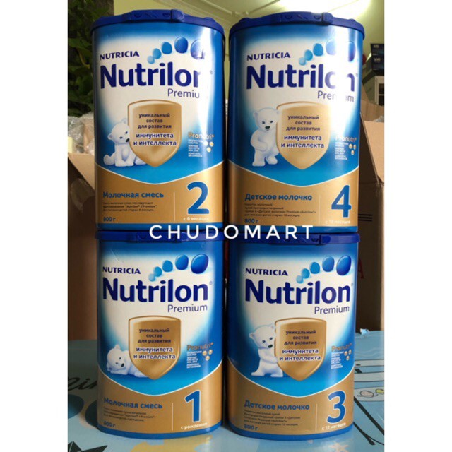 Sữa Nutrilon  Nga số 1,2,3,4 - Hộp 800gr