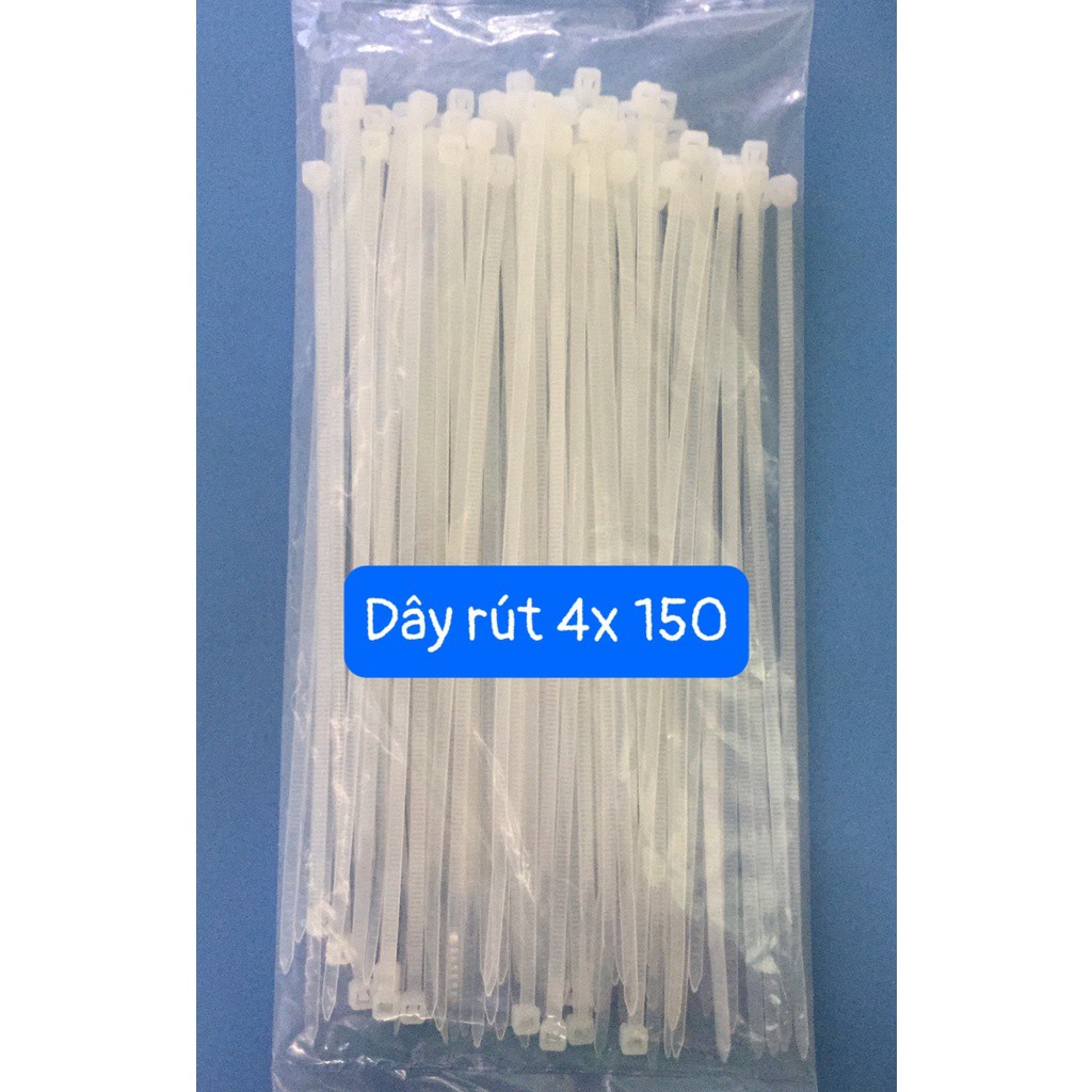 [Có sẵn] [Ảnh thật] Dây rút 4*150mm (màu trắng)