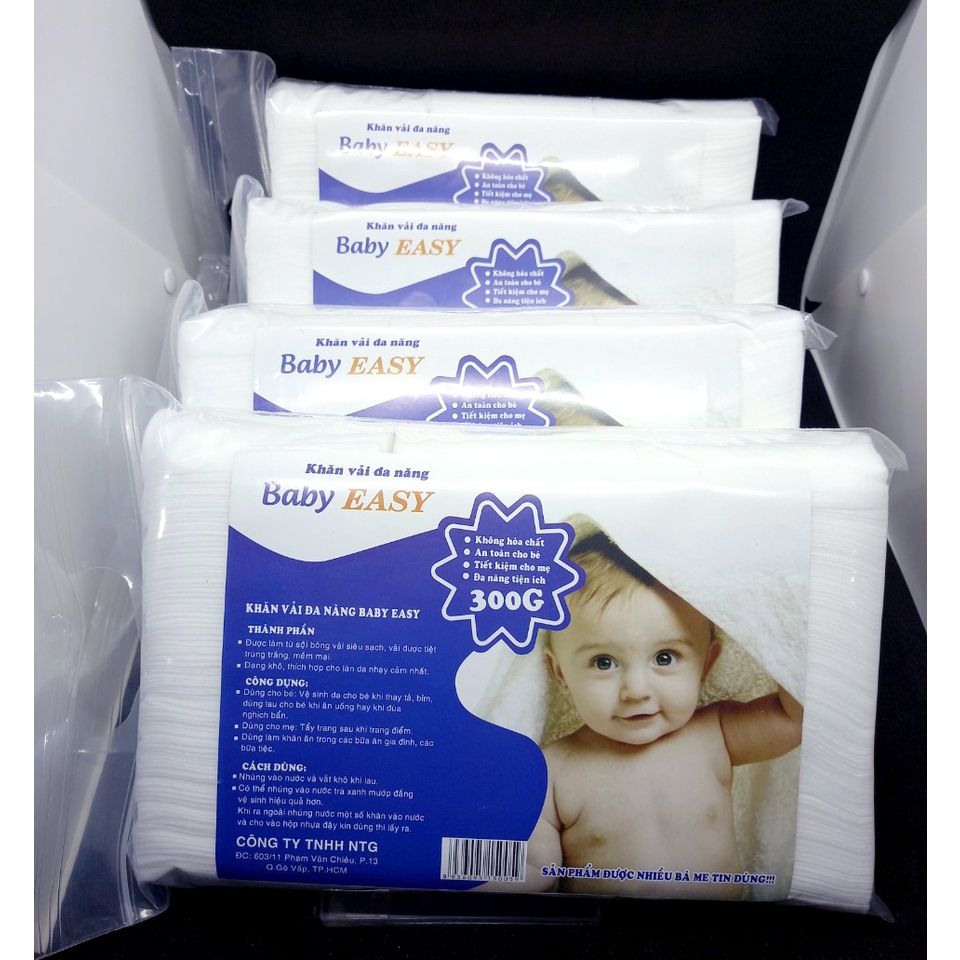 Combo 3 gói khăn khô đa năng 300 tờ, vải dai mềm, sản phẩm phù hợp cho trẻ em