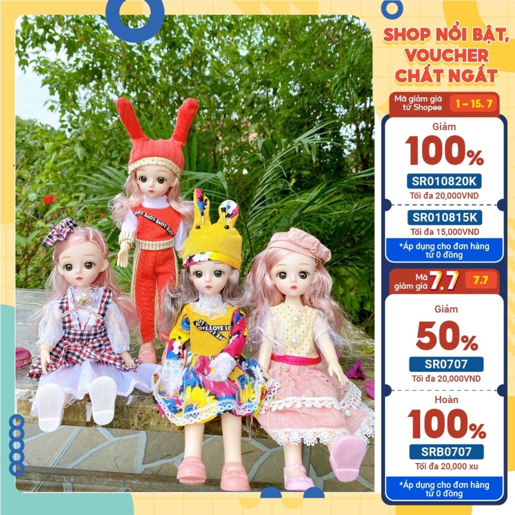 Đồ chơi Búp bê mắt đá siêu xinh cho bé Đồ chơi búp bê bé gái