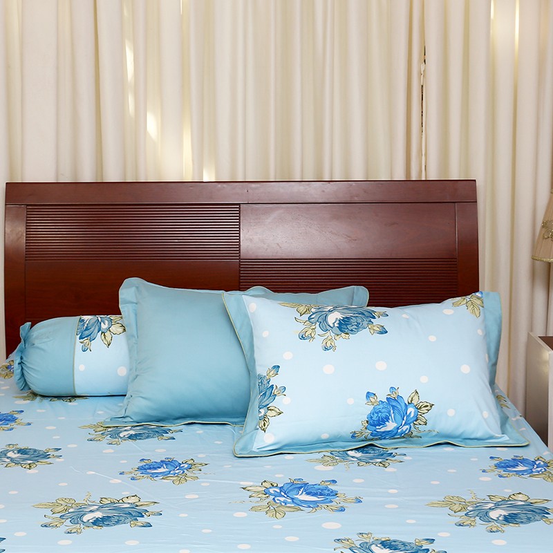 Bộ Chăn Drap Gối Trung Cấp Phối Selena TM 1411 Thắng Lợi (T12-20)