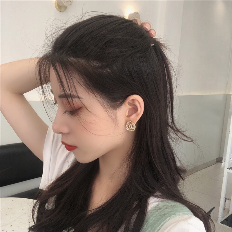 Khuyên tai đính ngọc sang trọng KA446 Maycorner