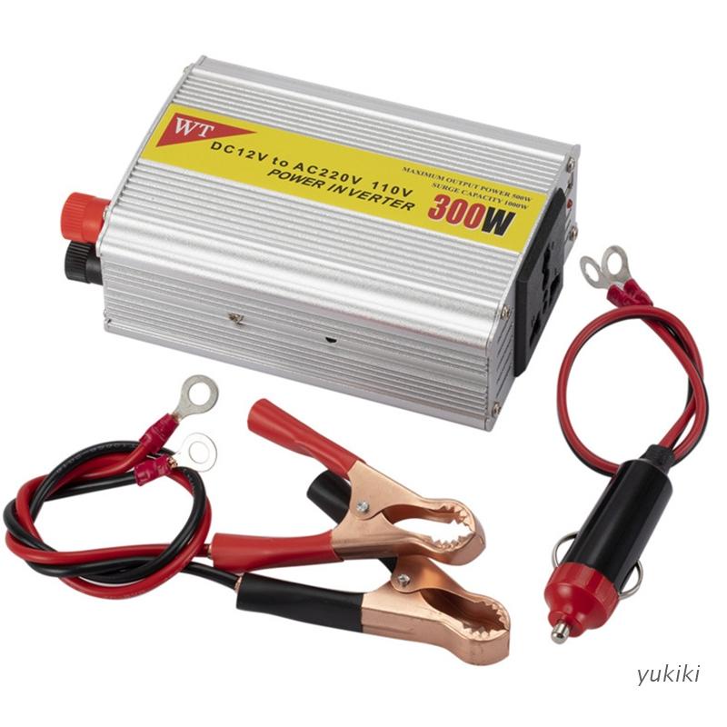 Kiki. Bộ Chuyển Đổi Nguồn Điện 300W 12V 220V DC 12V Sang AC 220V 110V Kích Thước Nhỏ Gọn Cho Xe Hơi