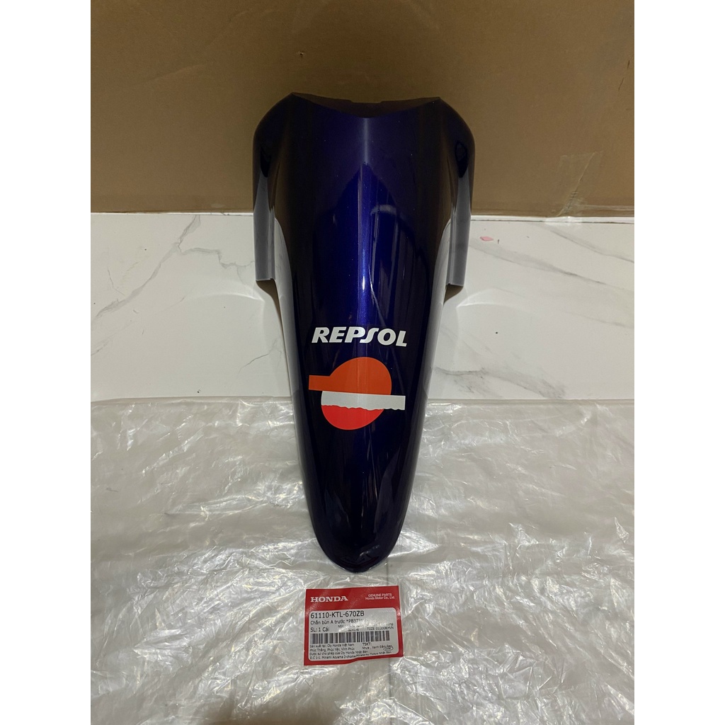 Chắn bùn A trước - dè trước HONDA WAVE RS REPSOL màu Xanh . 61110KTL670ZB