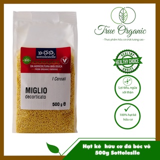Hạt kê vàng hữu cơ đã bóc vỏ hạt kê nấu cháo 500g Sottolestlle Organic