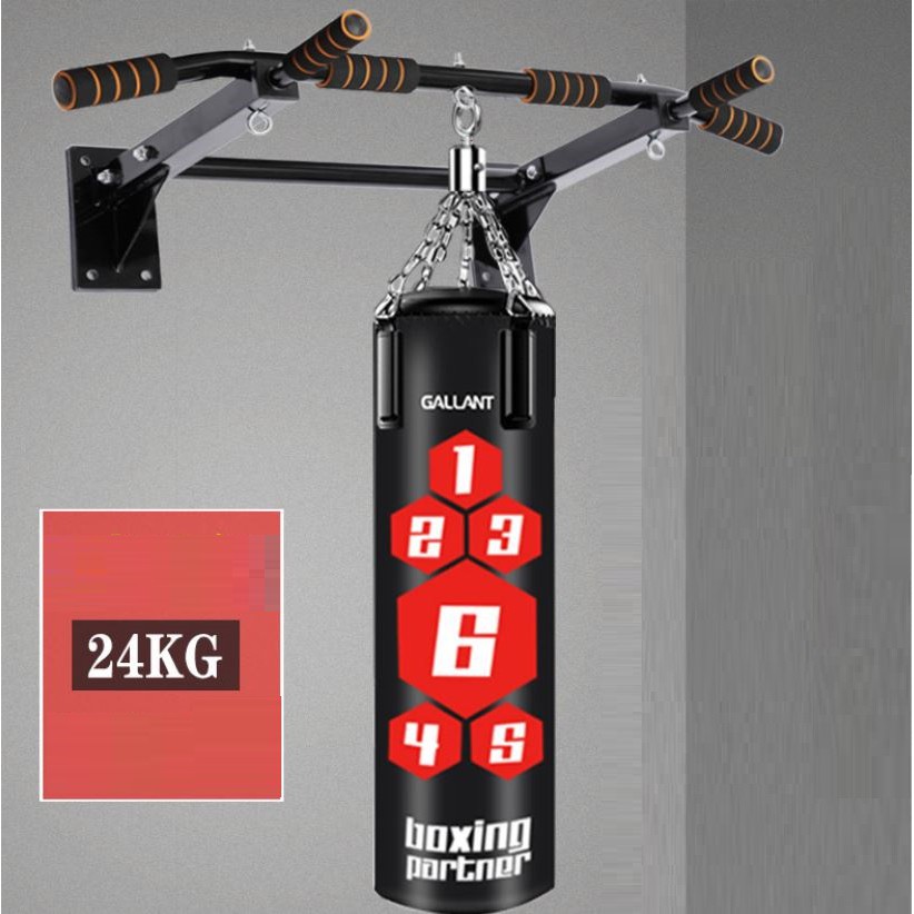 Xà đơn gắn tường đa năng Wall Pull Up Bar P90X- Có Thêm Thanh Ngang Đen và 1 Móc tròn treo Bao Cát