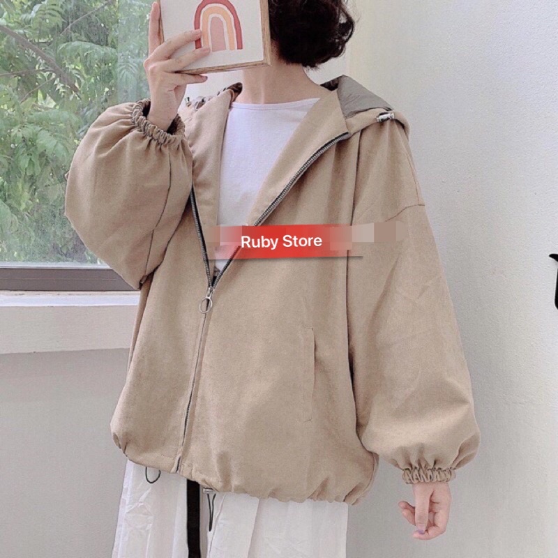 Áo Khoác Kaki Chun Tay Bồng(Ảnh Thật)