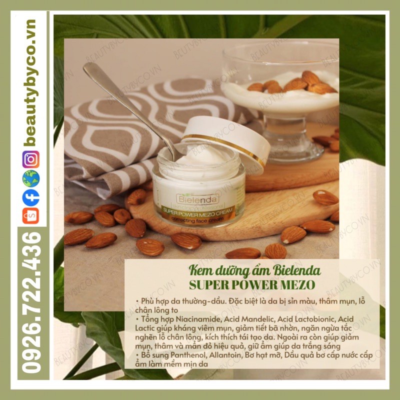 Serum Bielenda Super Power Mezo Correcting sáng da, mờ thâm nám, chống lão hóa, ngừa mụn - Beautybyco.vn