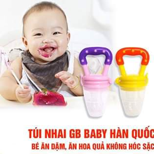 Túi nhai chống hóc GB baby Hàn Quốc (loại 1 núm nhai - cho bé trên 6 tháng)