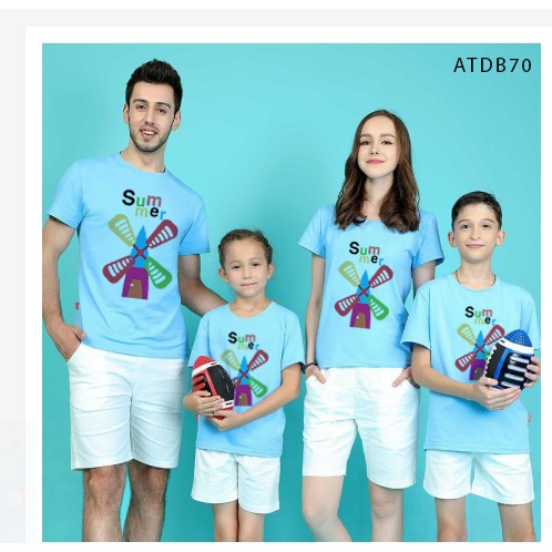 ÁO THUN ĐI BIỂN IN NHIỆT CỐI XAY GIÓ ATDB70