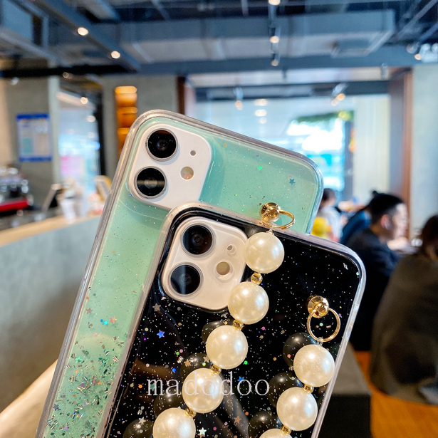 Casing Vivo Y51 2020 Y20 Y20S Y12S Y17 Y15 Y12 U10 Y91C Y1S Y19 Y50 Y30 Y30i Y91 Y91i Y93 Y81 Y85 V9 Youth with Pearl Bracelet Transparent Shockproof Phone Case