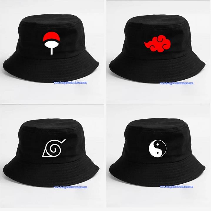 nón bucket Naruto, mũ tai bèo anime Uchiha, Uzumaki, Hyuga, Akatsuki