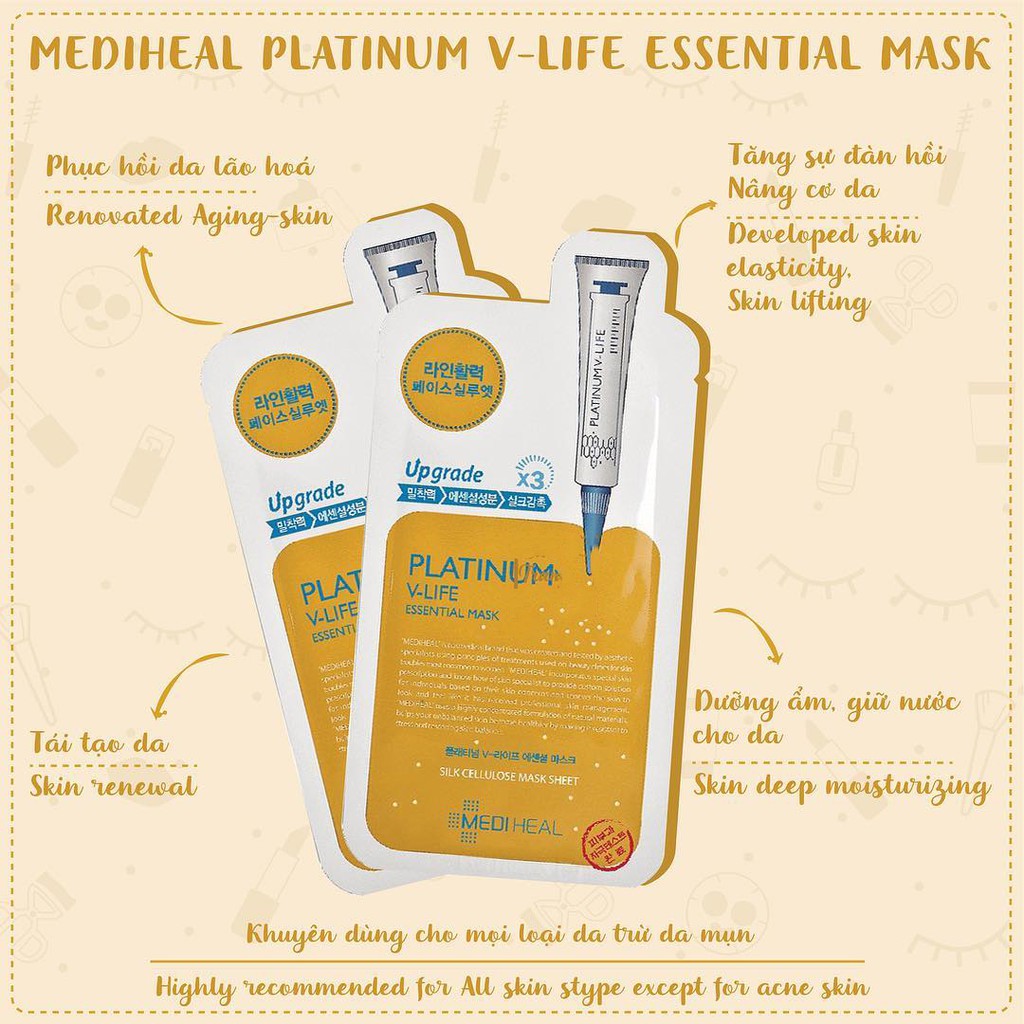 Mặt Nạ Giấy Mediheal Platinum V-Line Essential Mask - 0513682