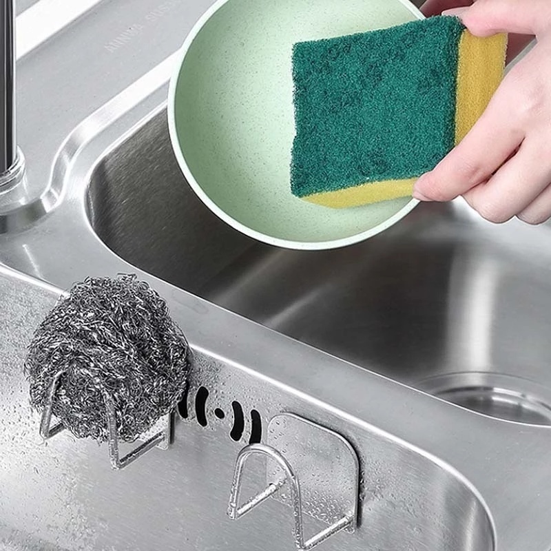 Giá đỡ mút rửa chén tự dính đa năng tiện dụng cho nhà bếp/ nhà tắm