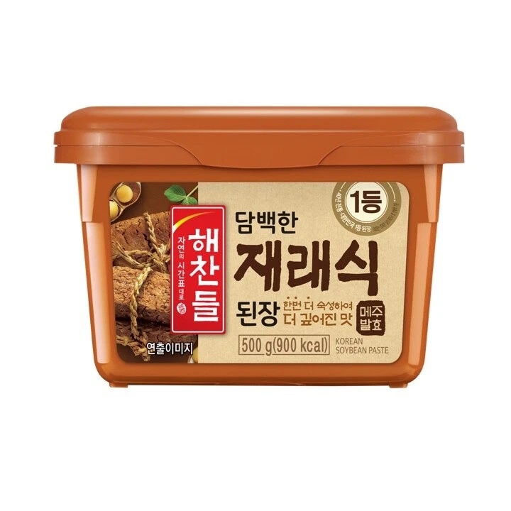 Tương đậu truyền thống Hàn Quốc CJ hộp 500g - (청정원) 재래식 안심 생 된장 - Gia vị Doenjang truyền thống Hàn Quốc - Hàng nhập khẩu