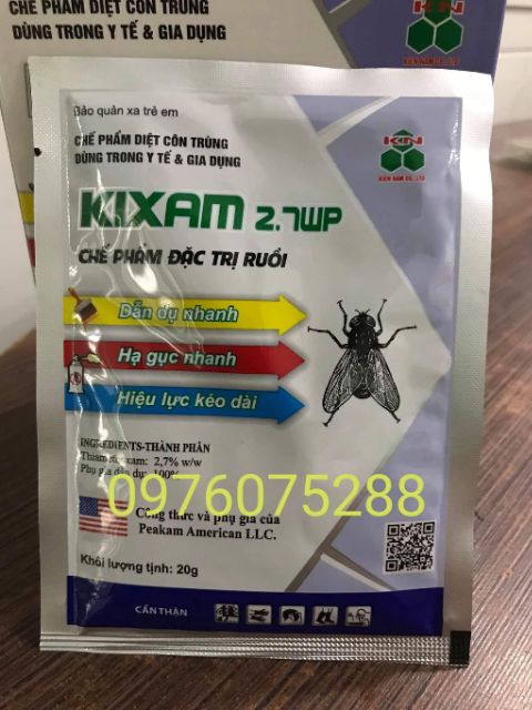 Thuốc diệt ruồi Kixam2.7wp gói 20gr