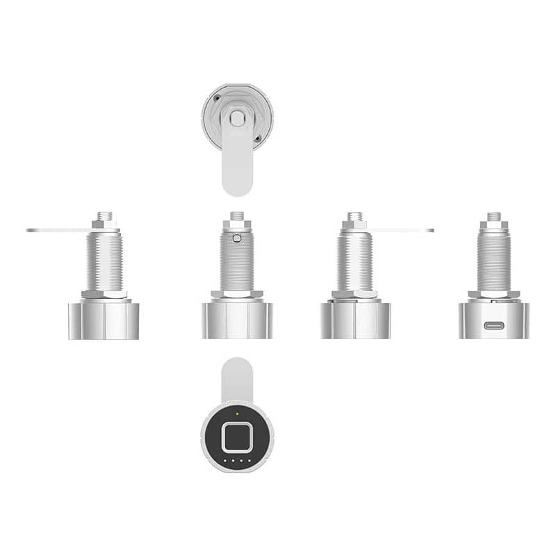 Ổ Khóa Vân Tay Thông Minh Bằng Hợp Kim Kẽm Không Chìa Khóa 30MM 15 Nút Có Thể Sạc Lại Dành Cho Phòng Gym/Văn Phòng
