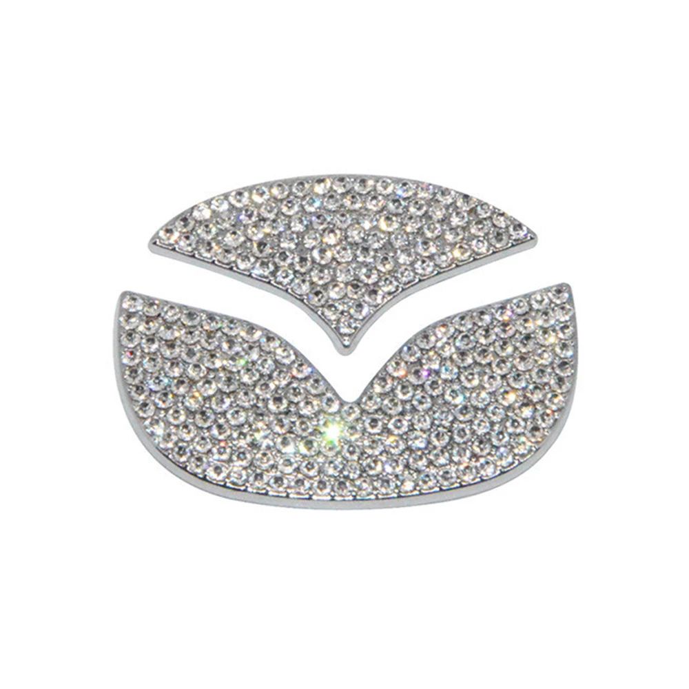 Miếng dán trang trí vô lăng xe hơi đính đá kim cương nhân tạo thời trang cho Toyota Mercedes BMW Mazda