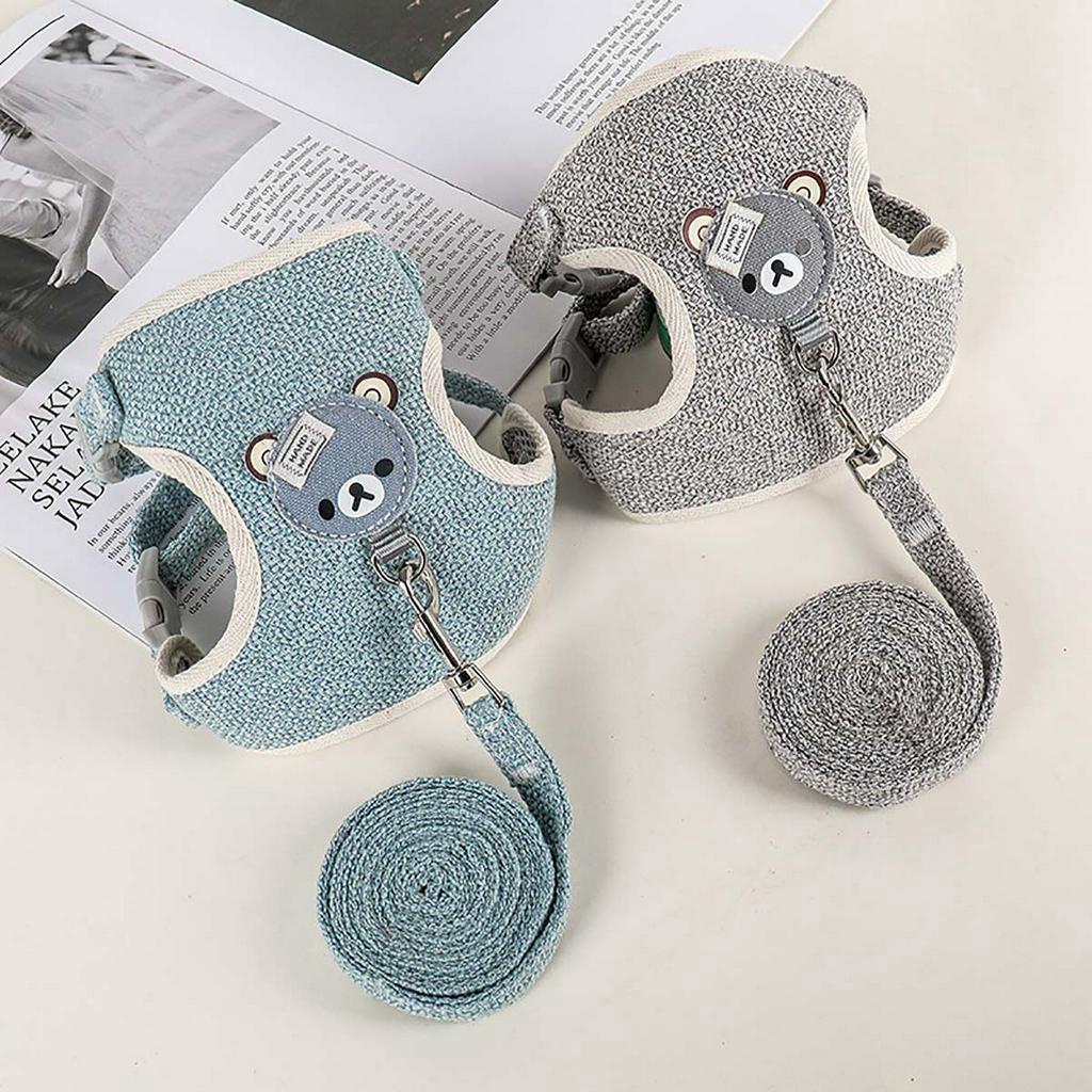 Dây Dắt Yếm Mèo Đi Dạo Đai Yếm Xích Chó Poodle Dạng Áo Ngực Cún Becgie Béc To Lớn Con Thú Cưng Chuột Hamster Show Chơi