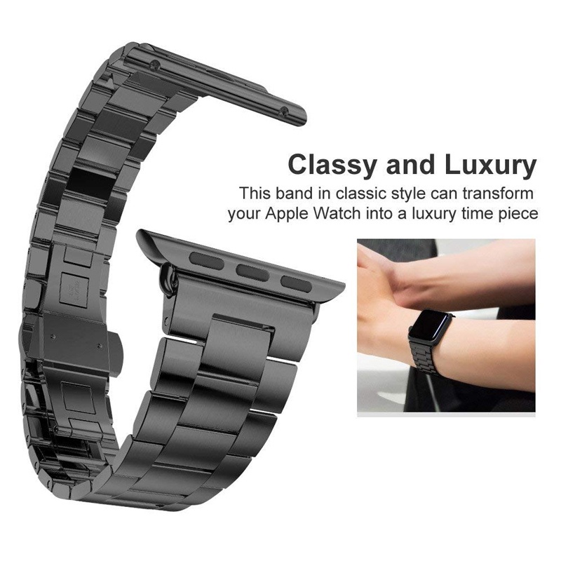 Dây Đeo Thay Thế Bằng Thép Không Gỉ 38Mm 42Mm 40Mm 44Mm Cho iwatch Series 7/6/Se/5/4/3/2